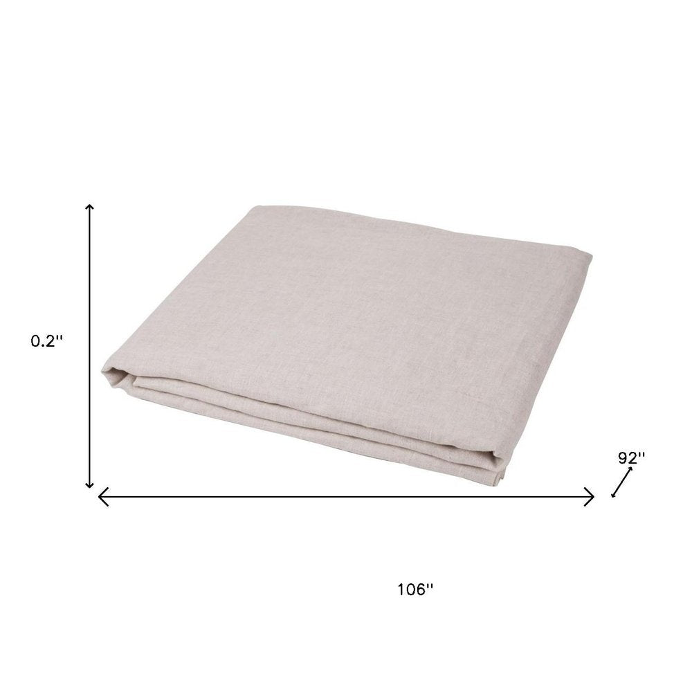 Light Pink Linen Full Double Flat Sheet