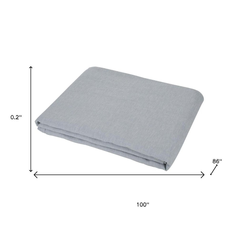 Light Pink Linen Twin Flat Sheet