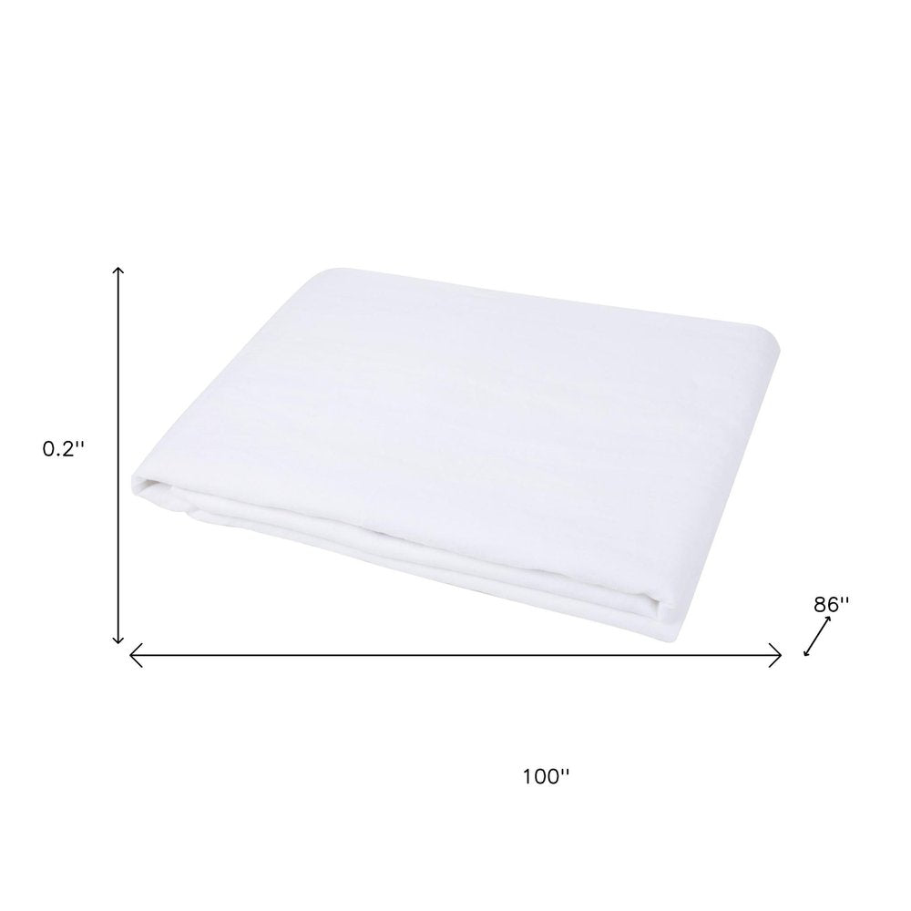 Light Pink Linen Twin Flat Sheet