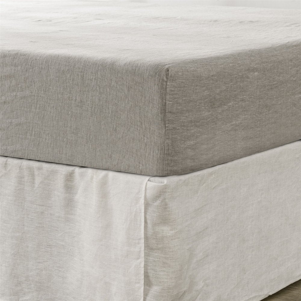 Light Pink Linen Twin Fitted Sheet