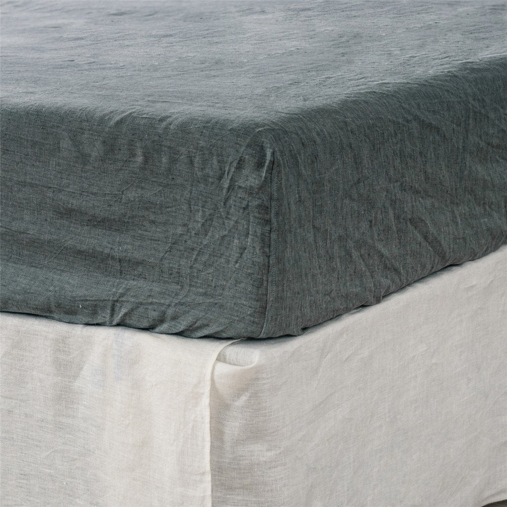 Light Gray Linen King Fitted sheet