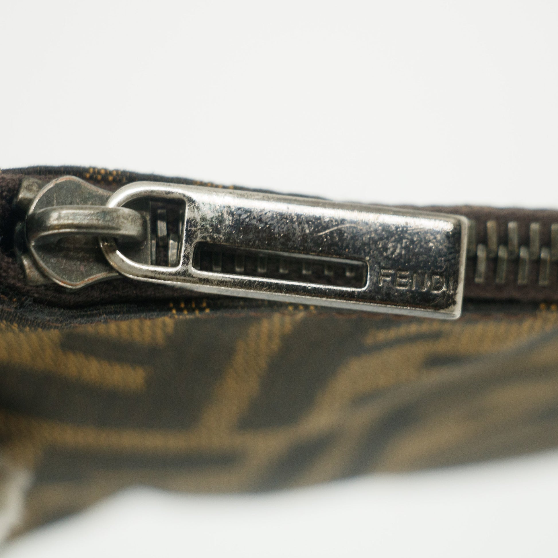 Fendi Canvas Brown Pochette Crossbody Bag  #5256