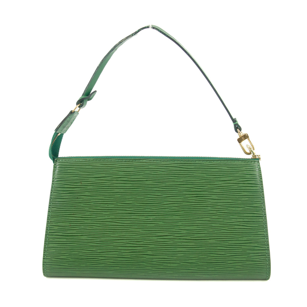 Louis Vuitton Epi Leather Green Pochette Shoulder Bag #5274