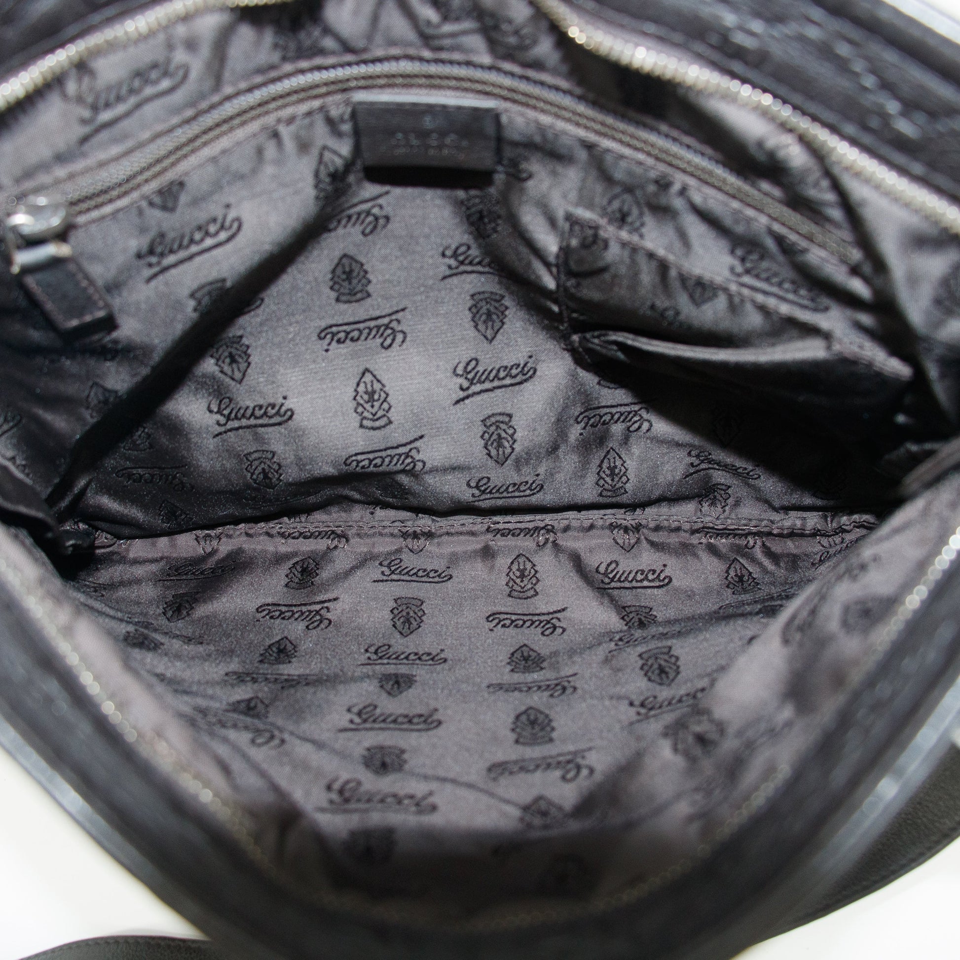 Gucci GG Guccisima Leather Black Slim Messanger Bag #5289