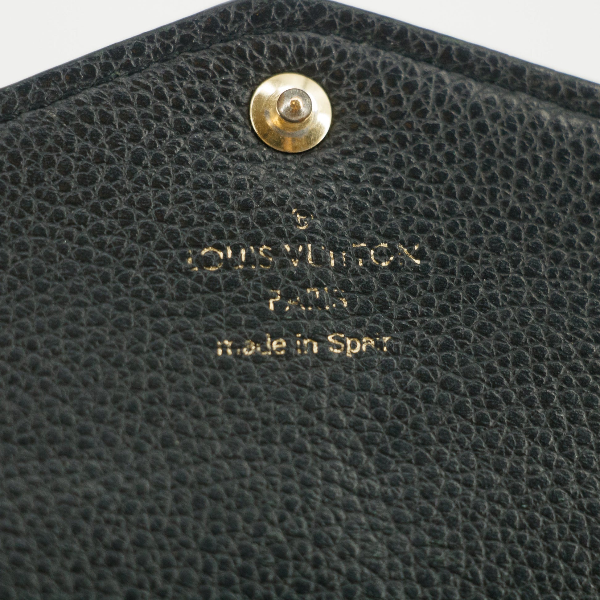 Louis Vuitton Monogram Empreinte Portefeuille Black Leather Wallet #5297