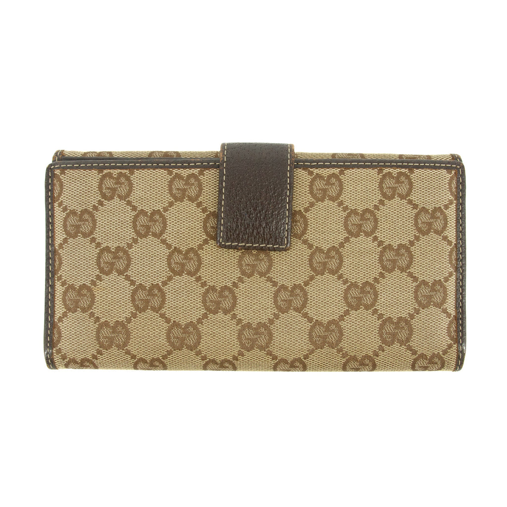 Gucci GG Canvas Sherry Brown Wallet #5299
