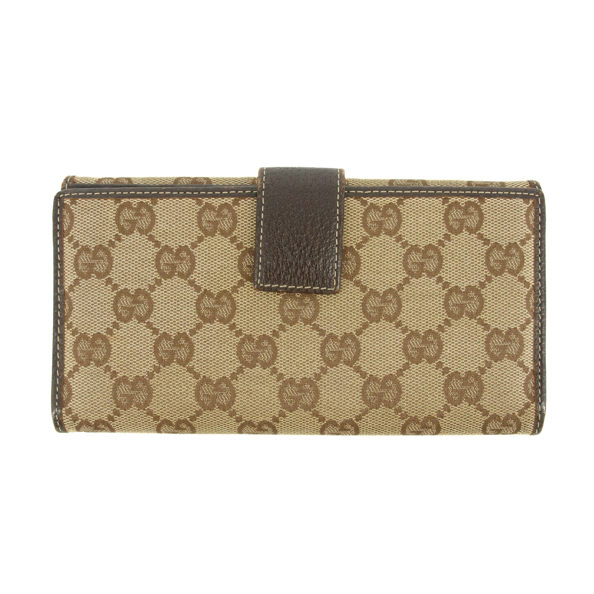 Gucci GG Canvas Sherry Brown Wallet #5299