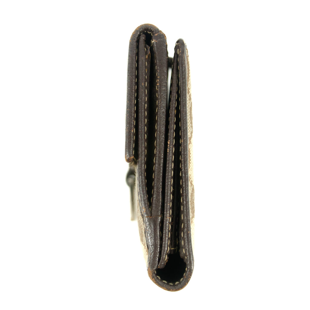 Gucci GG Canvas Sherry Brown Wallet #5299