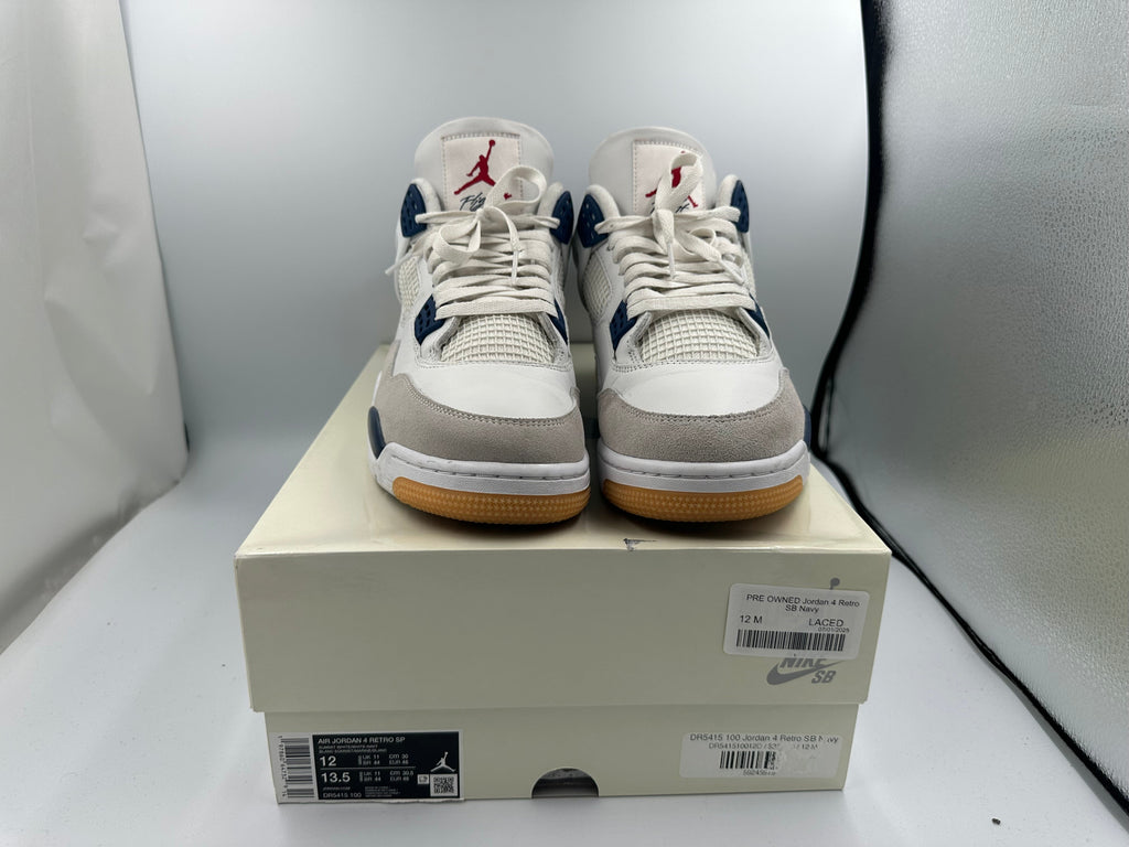 PRE OWNED Jordan 4 Retro SB Navy