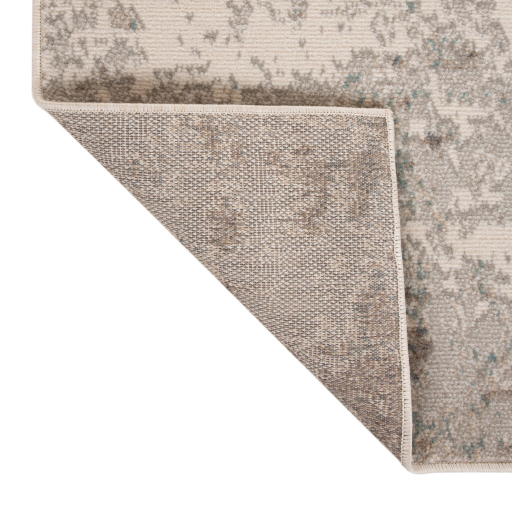 8' X 10' Gray and Dark Gray Abstract Power Loom Area Rug
