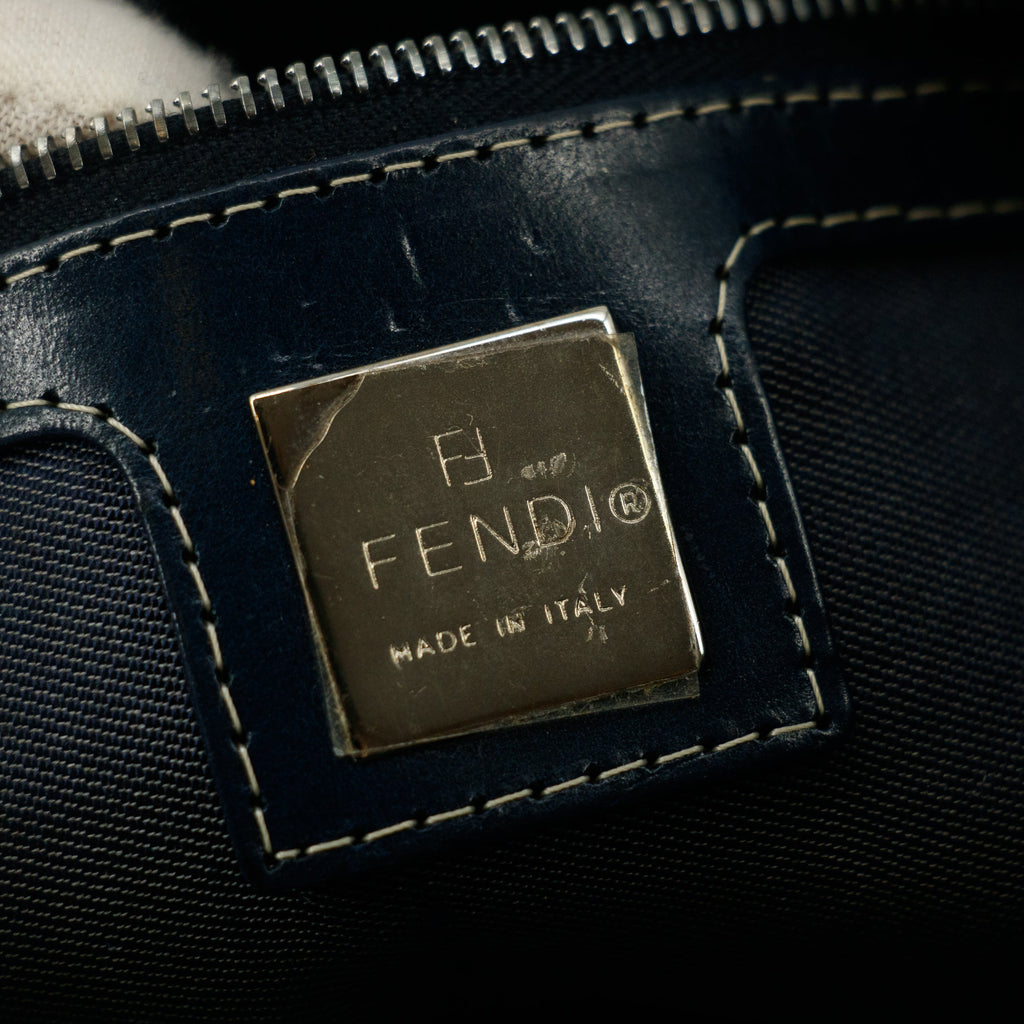 Fendi Mamma Baguette Denim Black Shoulder Bag  #5426