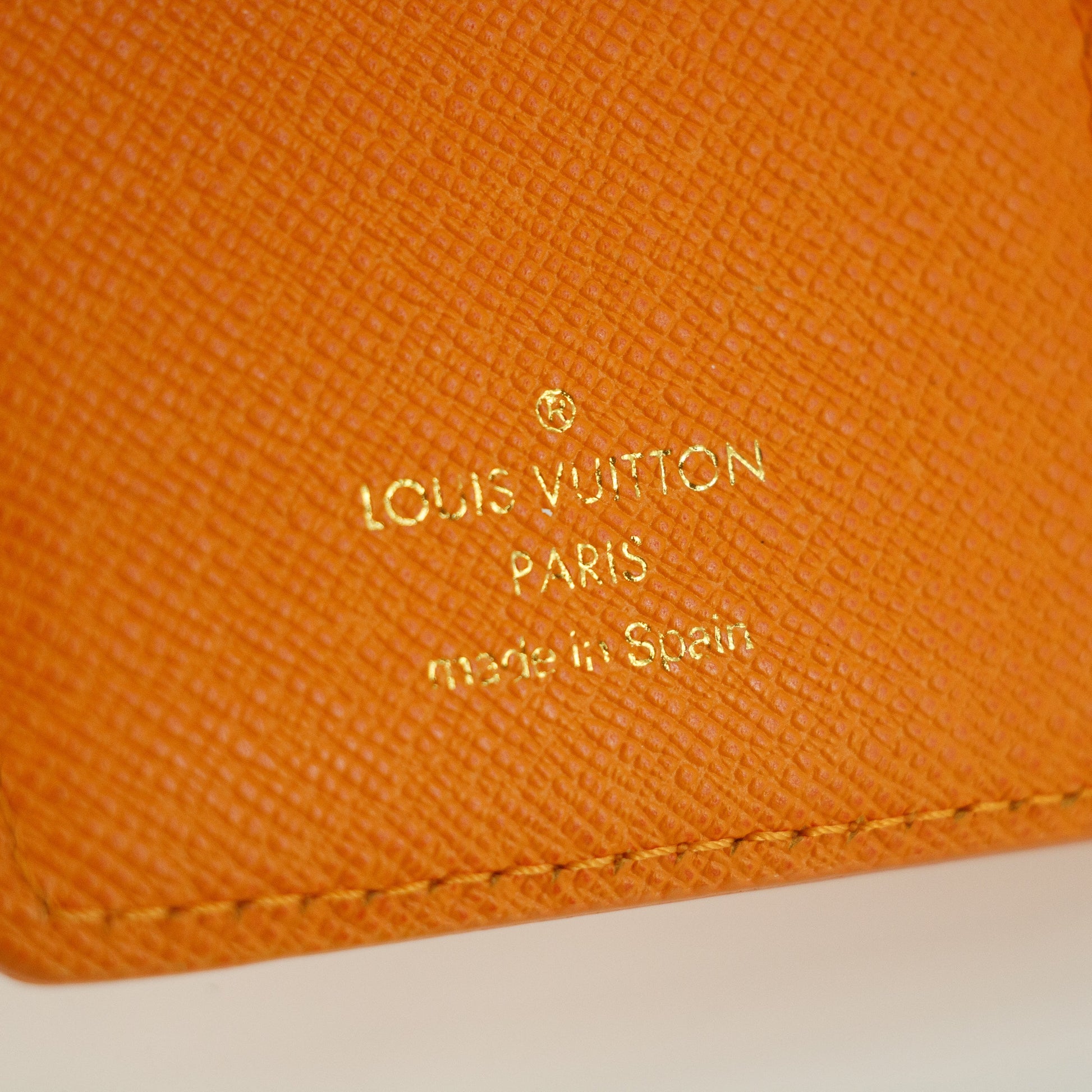 Louis Vuitton Epi Leather Orange Agenda Wallet #5428