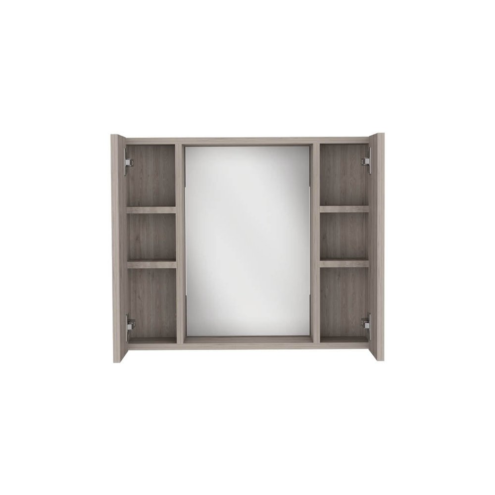 24" Light Gray Wood Floating Single Door Bathroom Vanity And Medicine Cabinet