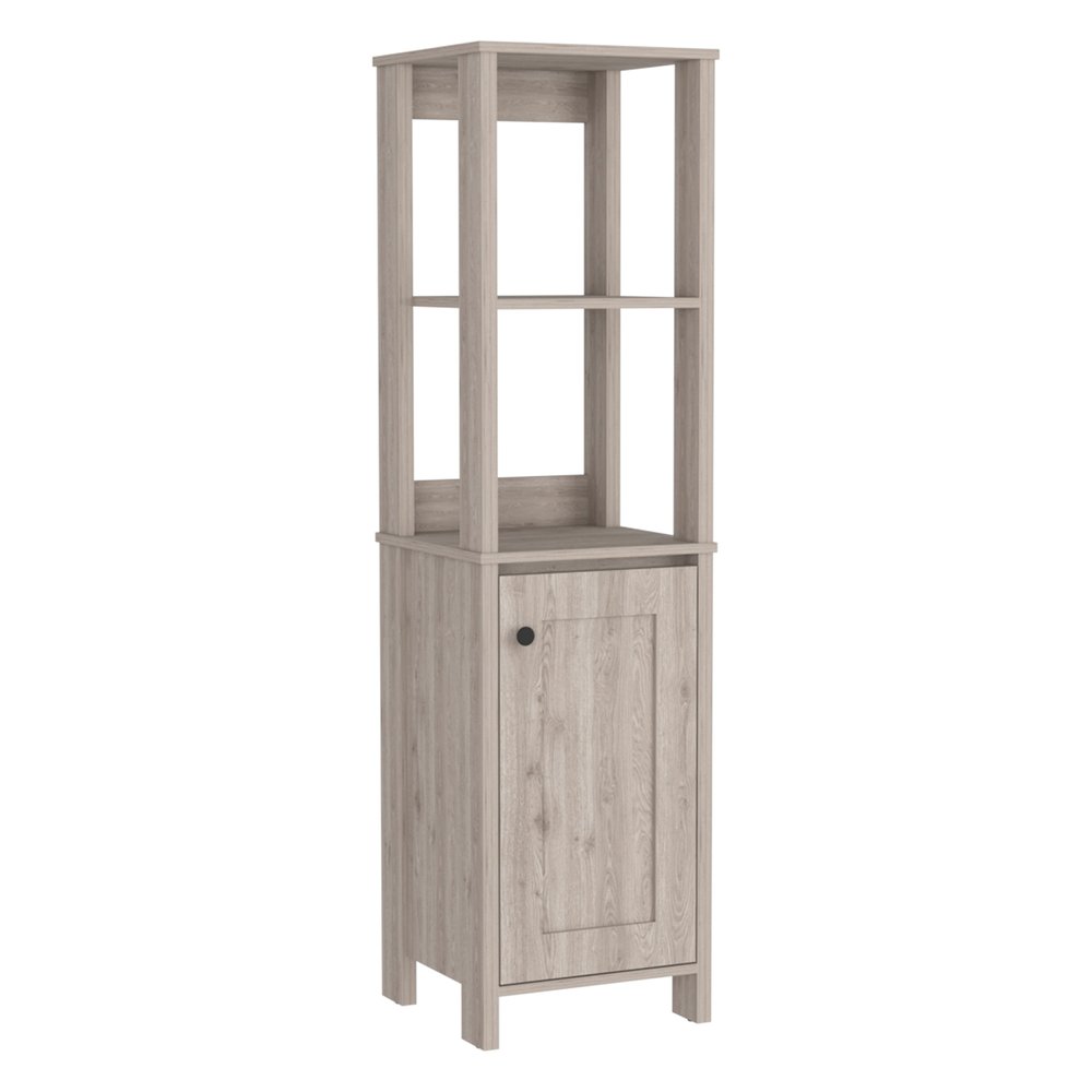 16" Light Gray Wood Freestanding Single Door Bathroom Vanity