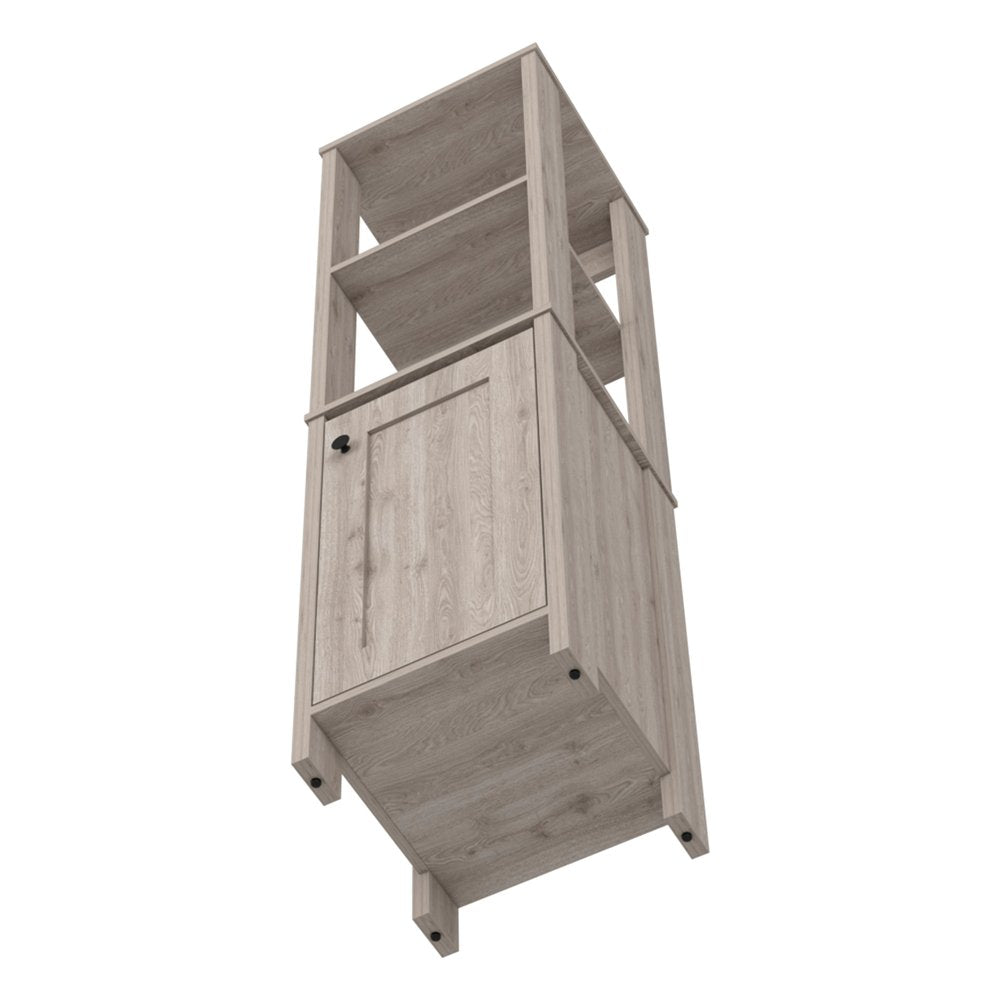 16" Light Gray Wood Freestanding Single Door Bathroom Vanity