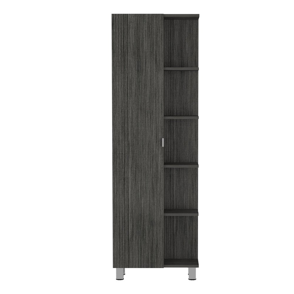 20" Smoky Black Wood Freestanding Single Door Bathroom Vanity