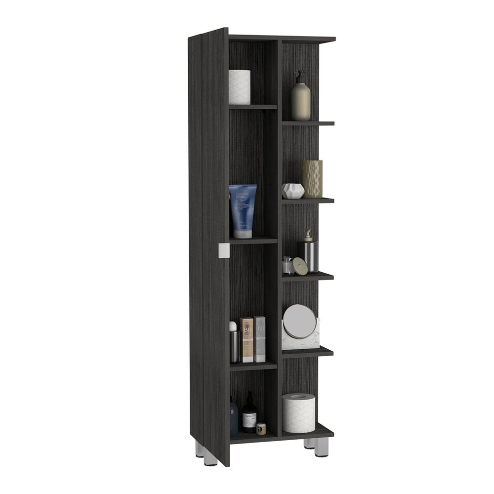 20" Smoky Black Wood Freestanding Single Door Bathroom Vanity