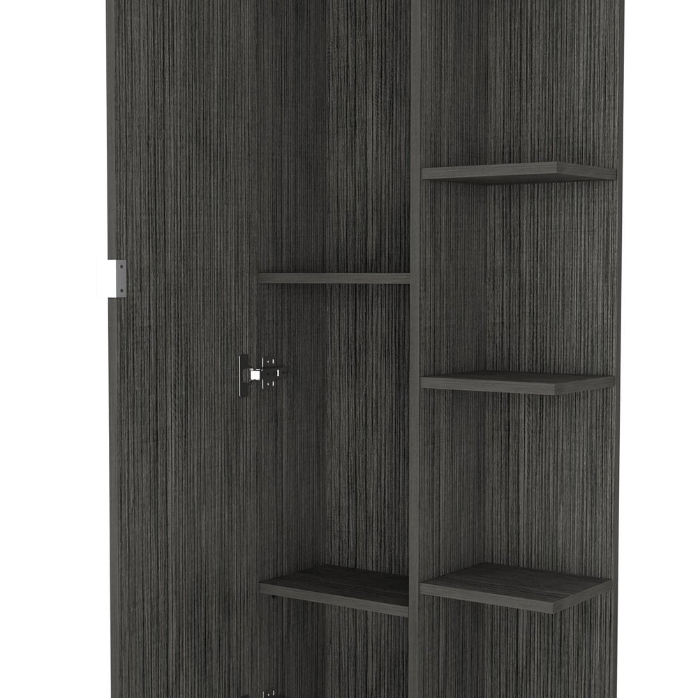 20" Smoky Black Wood Freestanding Single Door Bathroom Vanity