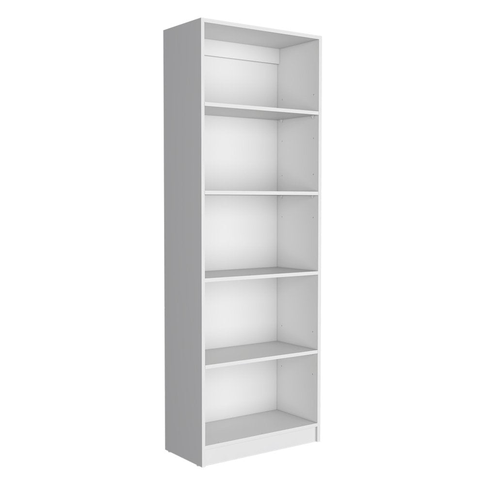 Set of Three White Wood Thirteen Tier Modular Bookcase