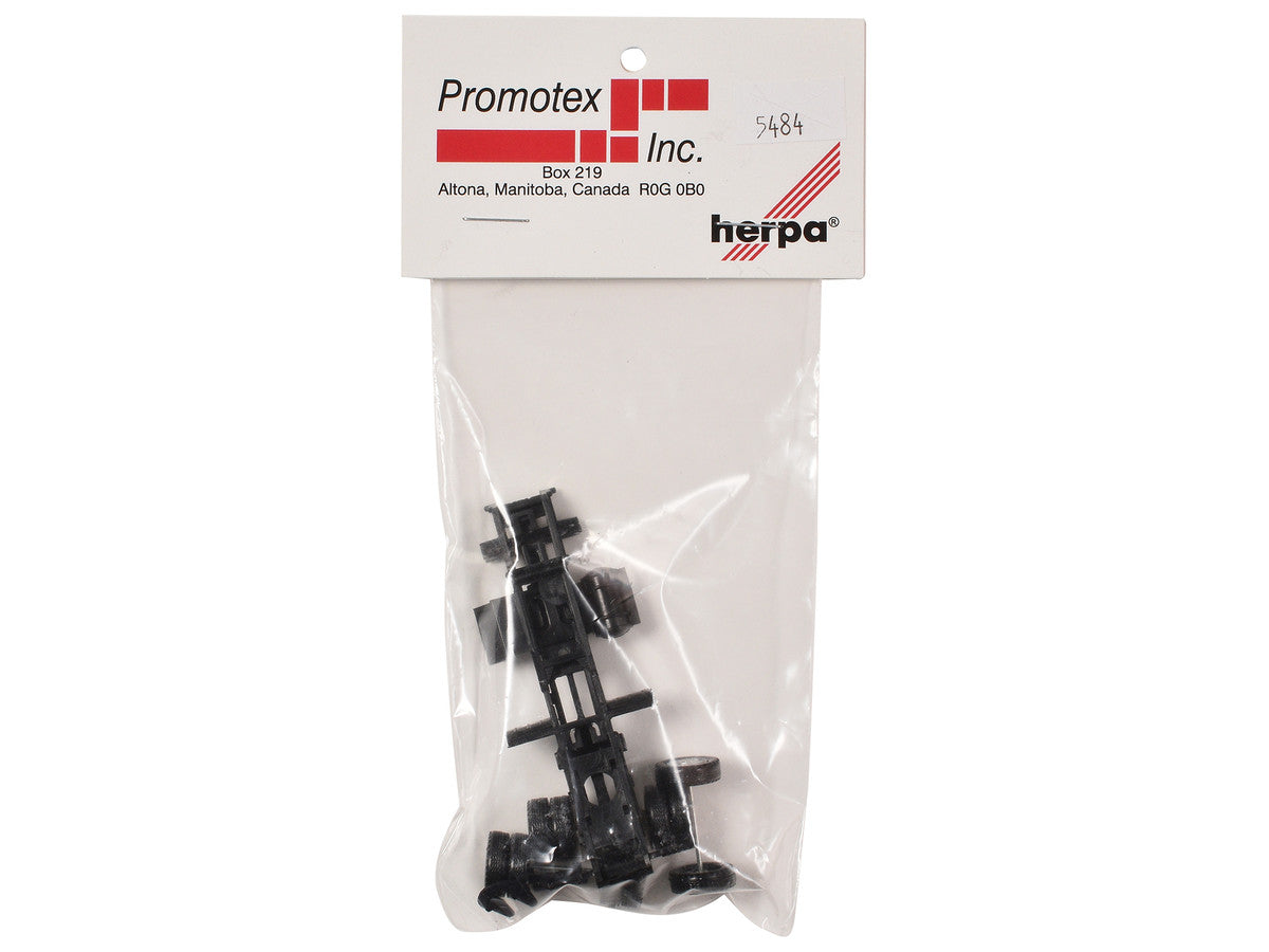 Short Chassis Kit for Kenworth Peterbilt and GMC Cabs 1/87 (HO) Plastic Model by Promotex
