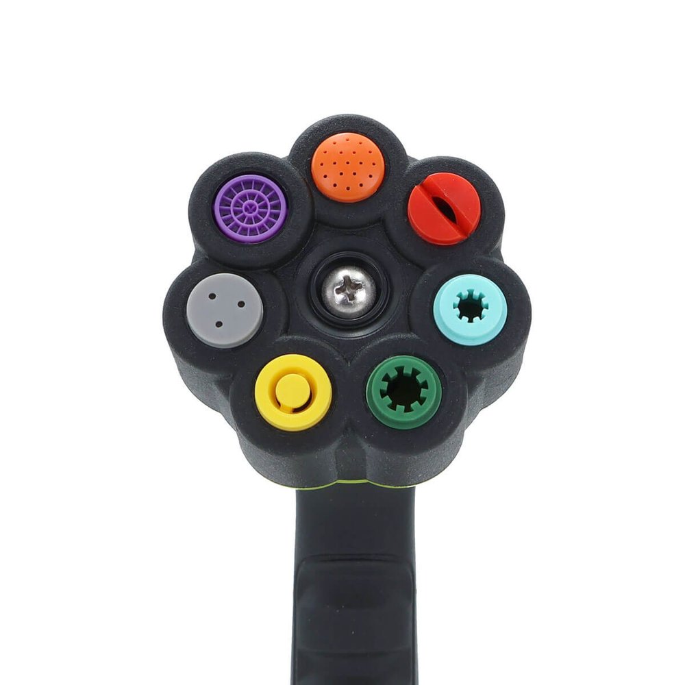 8" Black And Light Green Zinc Alloy Garden Thumb Control Nozzle Water Spraye