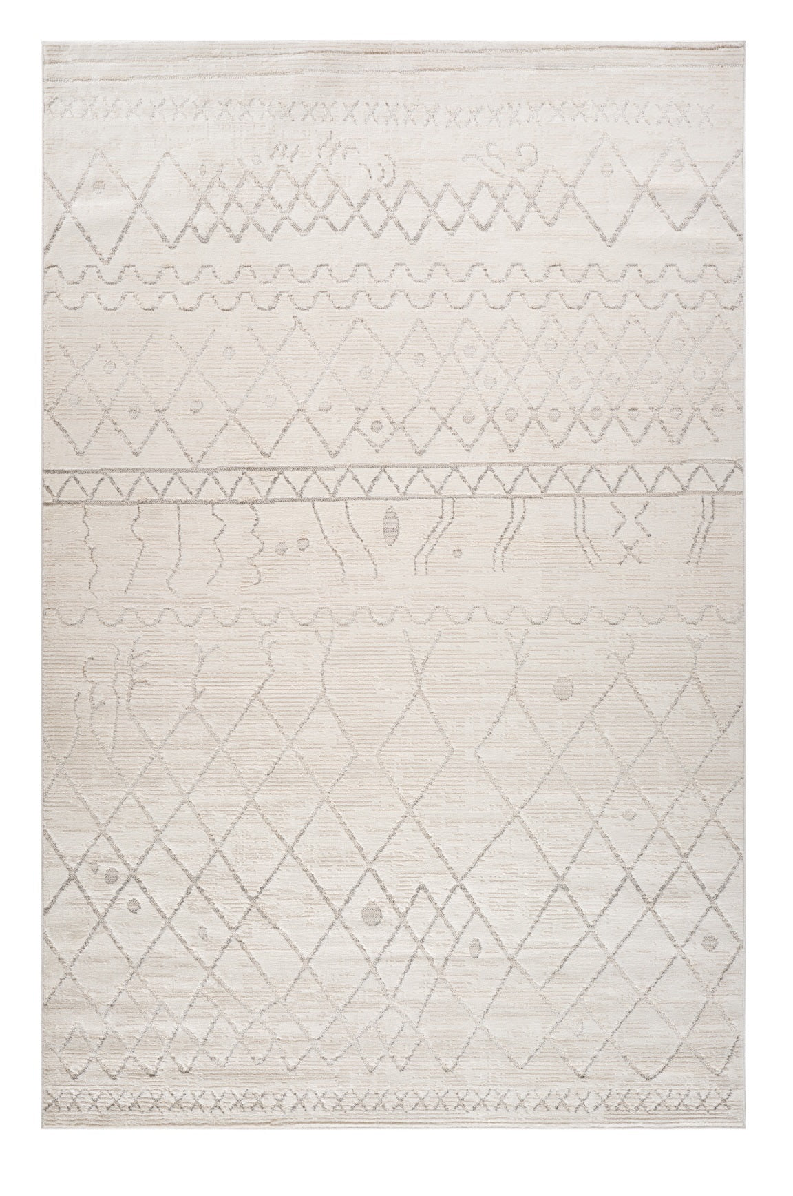 5' X 8' Gray and Beige Abstract Distressed Area Rug