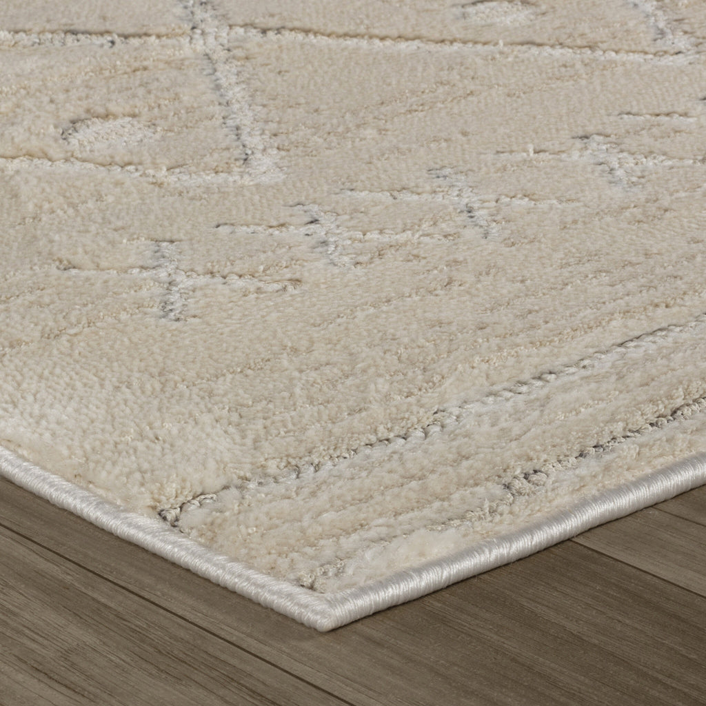 5' X 8' Gray and Beige Abstract Distressed Area Rug