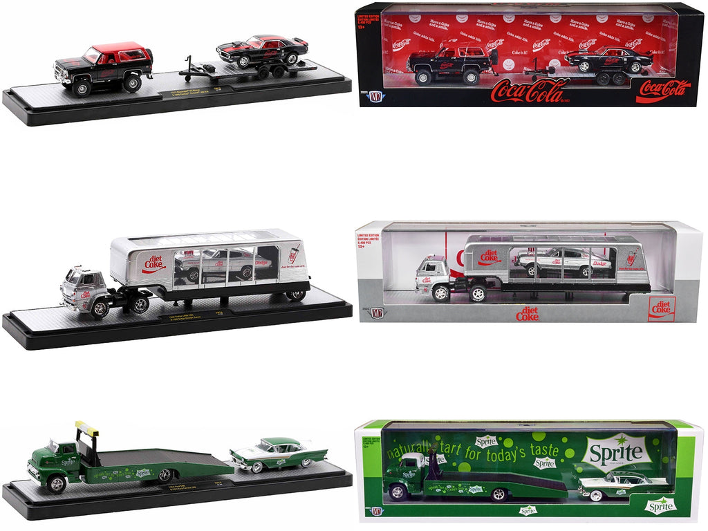 Auto Haulers "Sodas" Set of 3 pieces Release 18 Limited Edition to 8400 pieces Worldwide 1/64 Diecast Models by M2 Machines