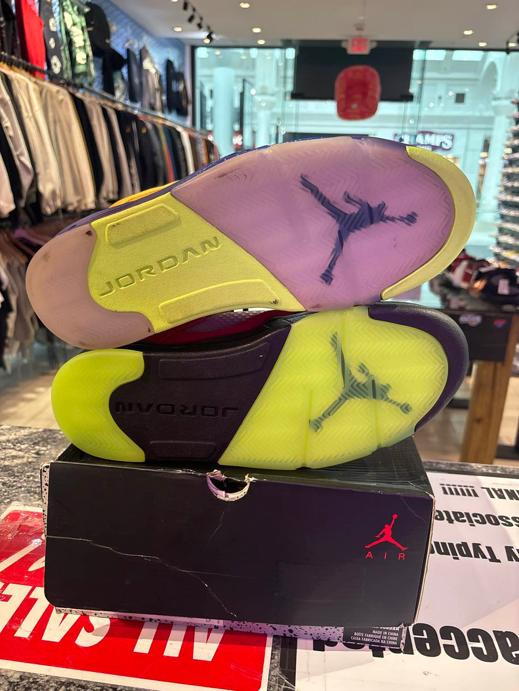 PRE OWNED Jordan 5 Retro What The