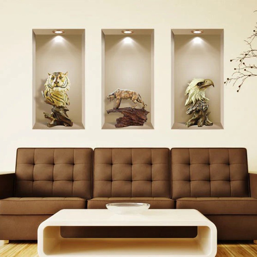 Set of Three Ala Faux Niche 3D Peel and Stick Wall Decals