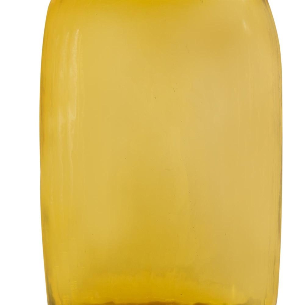 12" Amber Bud Glass Decorative Bottle