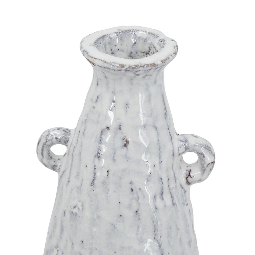 12" Ivory Terracotta Round Jug Vase