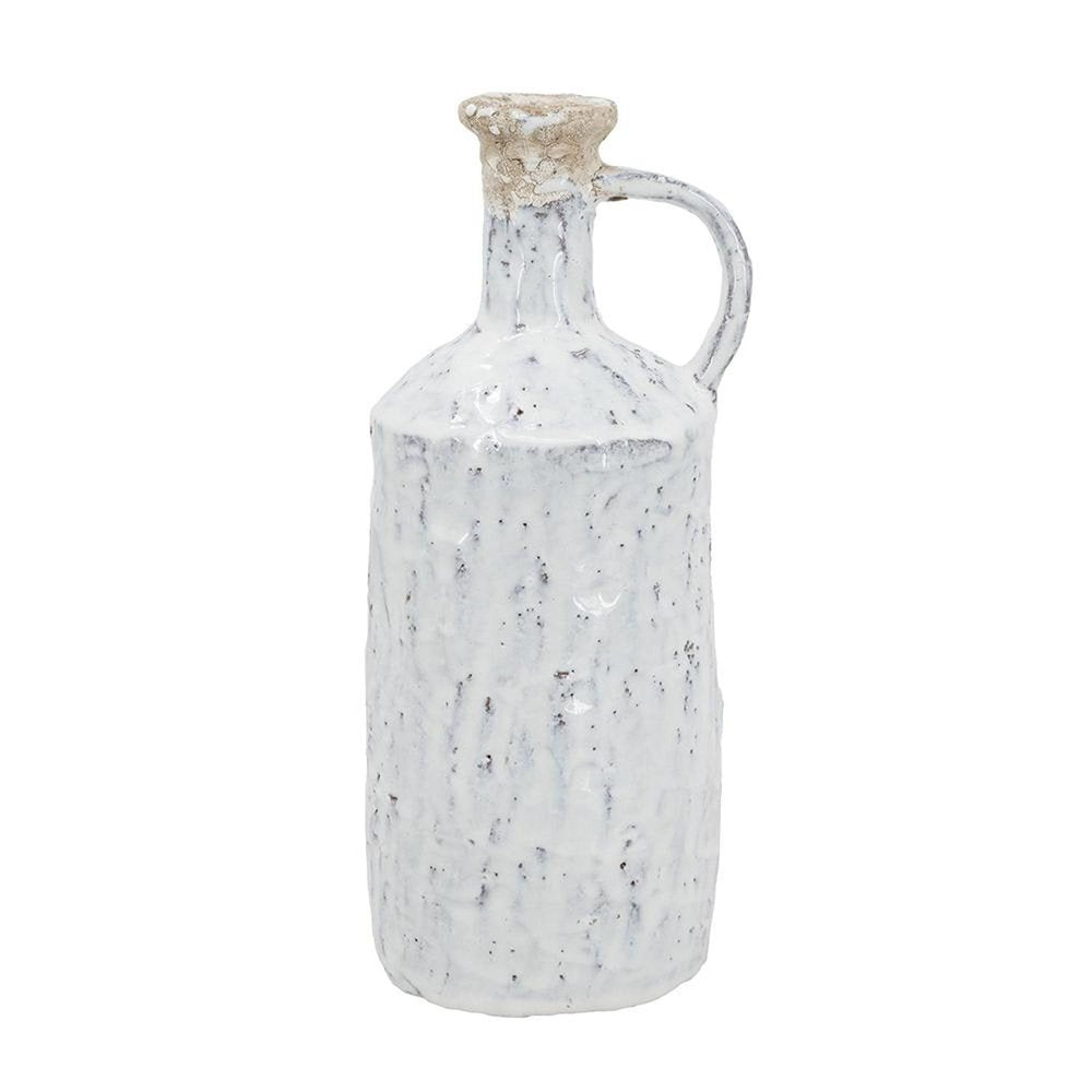 11" Ivory Terracotta Round Jug Vase