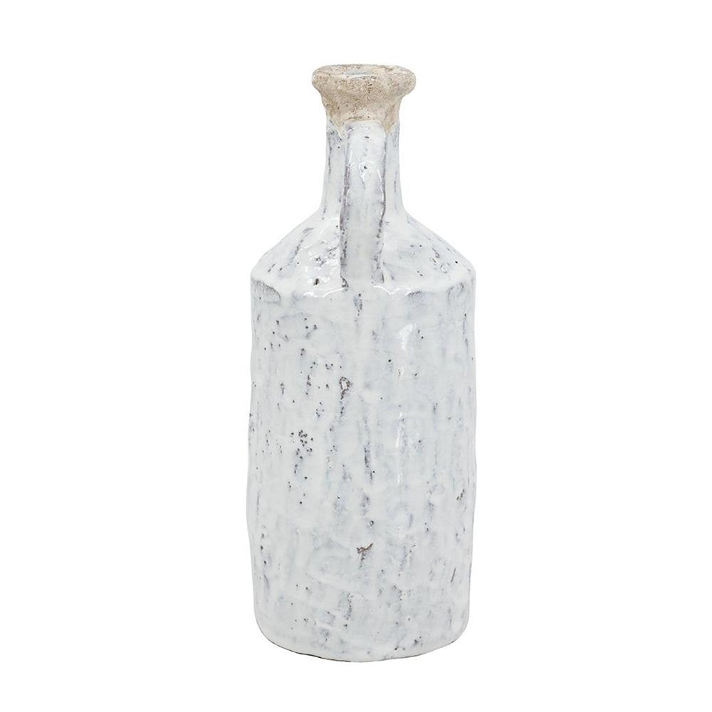 11" Ivory Terracotta Round Jug Vase