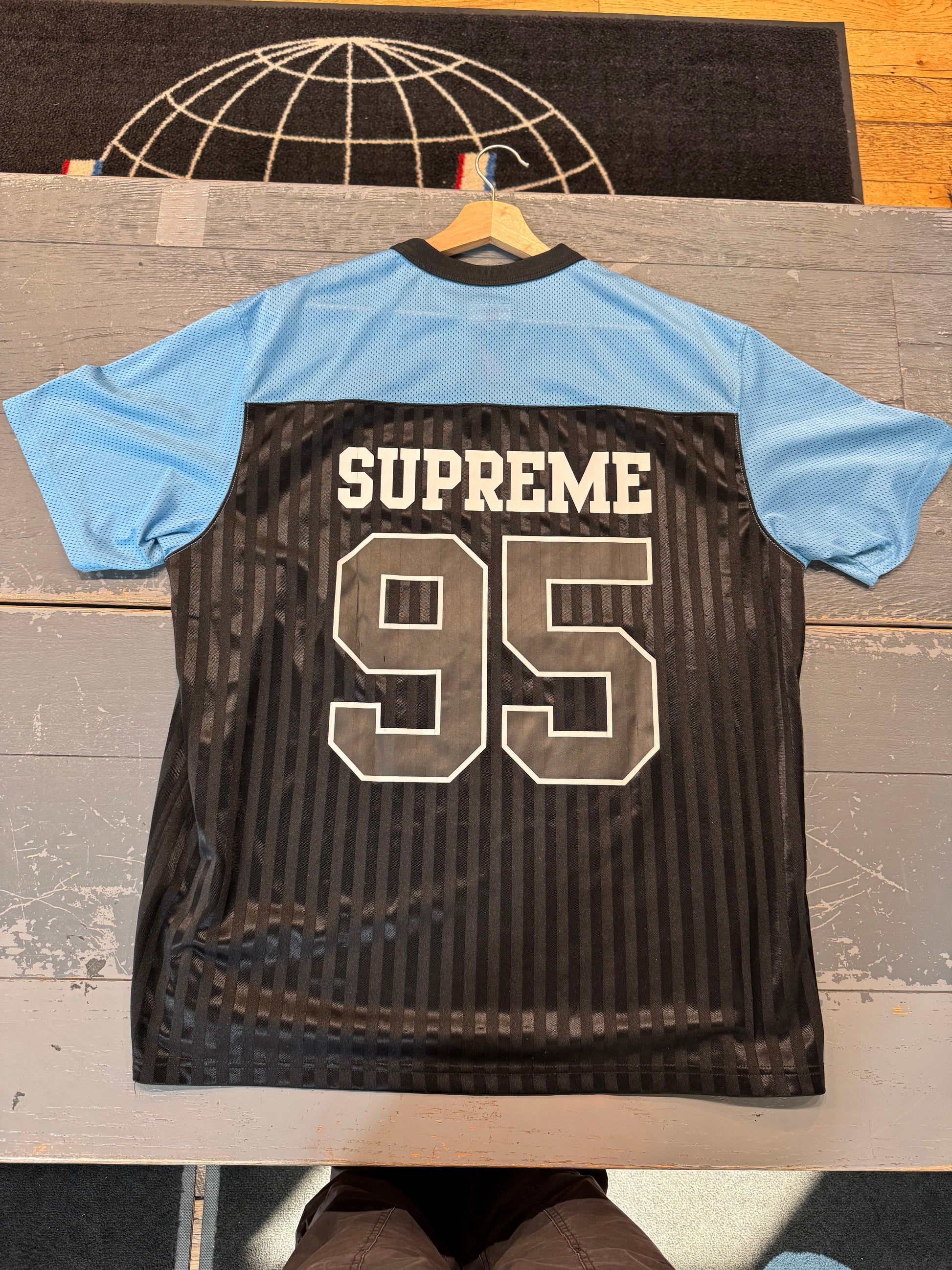 PRE OWNED Supreme Ol' Dirty Bastard Football Top Light Blue