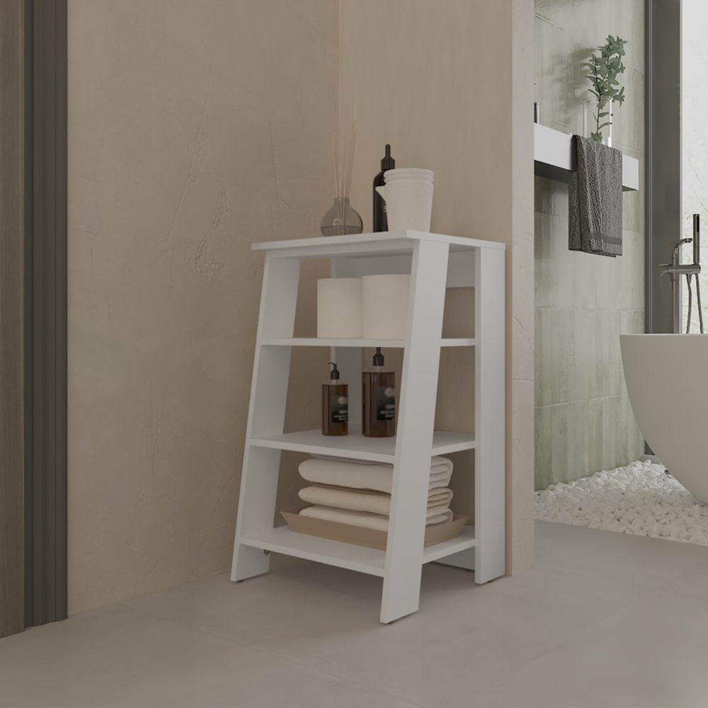 17" White Wood Freestanding Bathroom Vanity