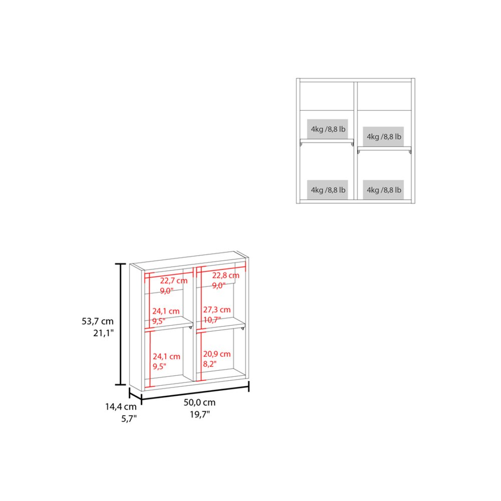 20" White Wood Floating Bathroom Vanity And Medicine Cabinet With Mirror