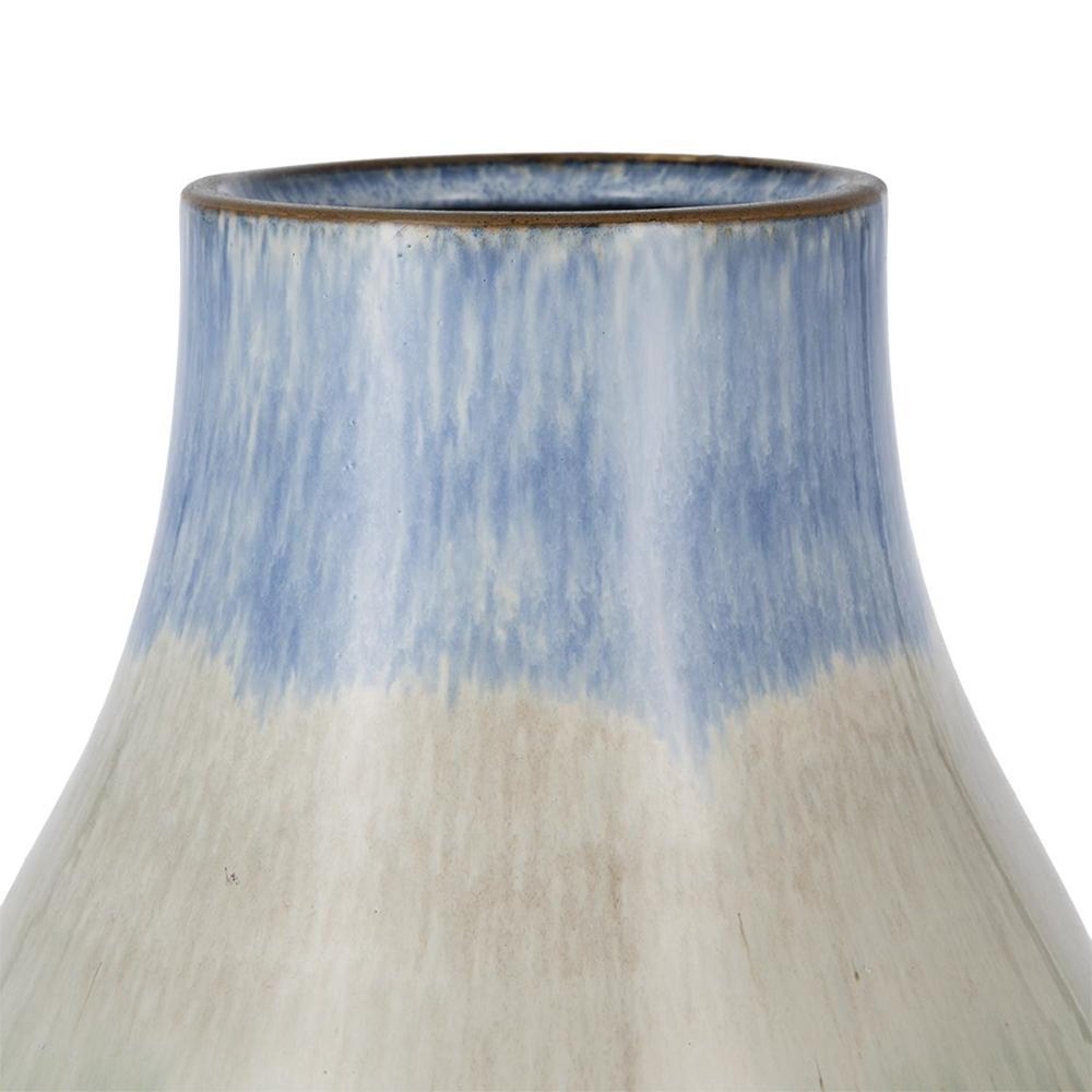 10" Blue Green Sand And Gray Ombre Ceramic Round Table Vase