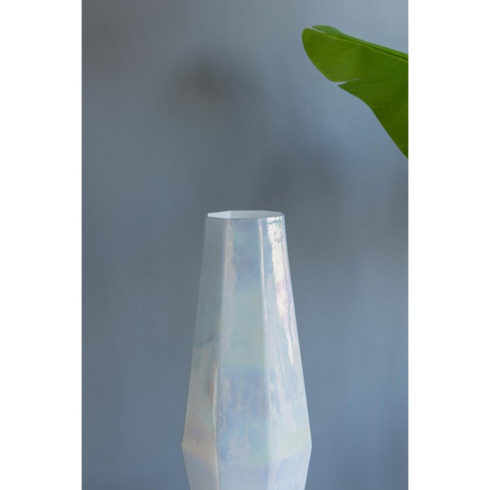 20" Opal Glass Cylinder Table Vase