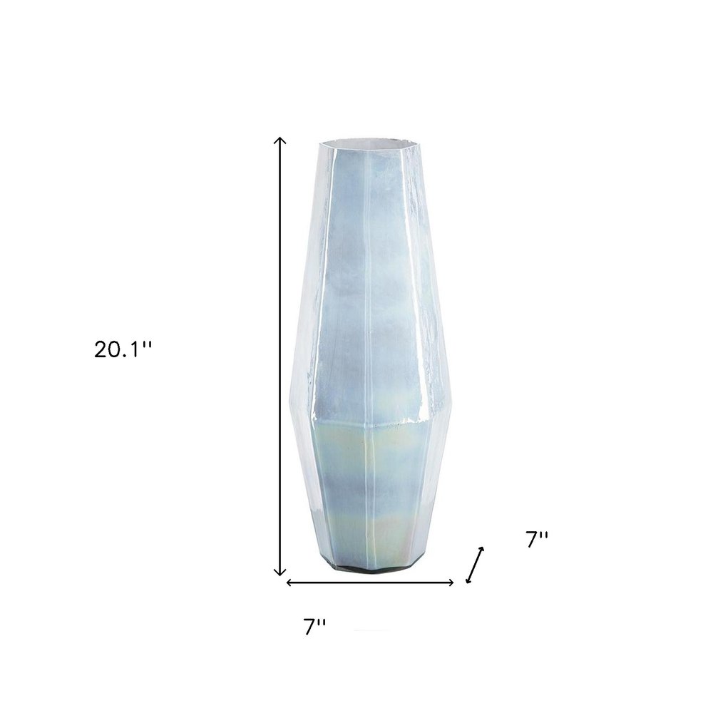 20" Opal Glass Cylinder Table Vase