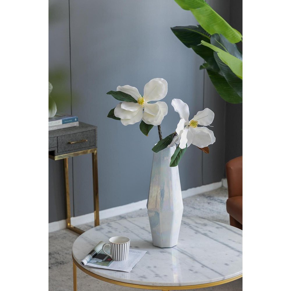 20" Opal Glass Cylinder Table Vase