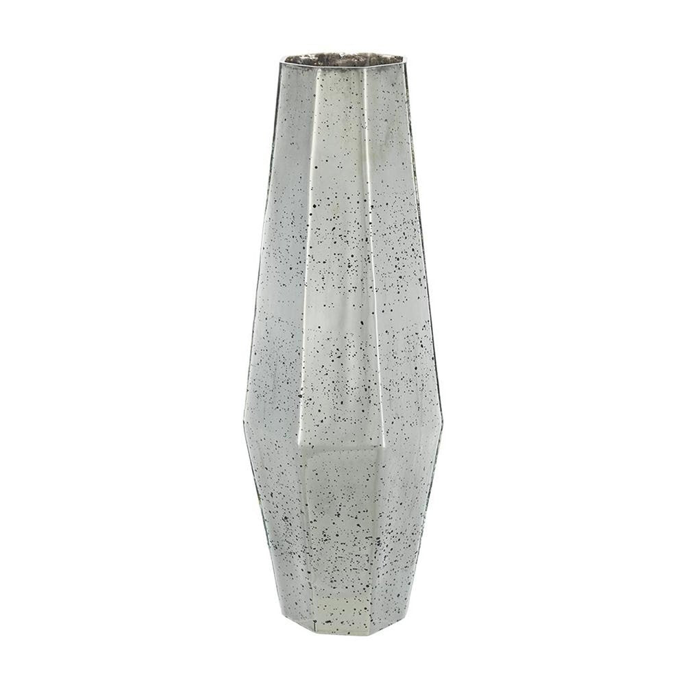 20" Silver Glass Cylinder Table Vase