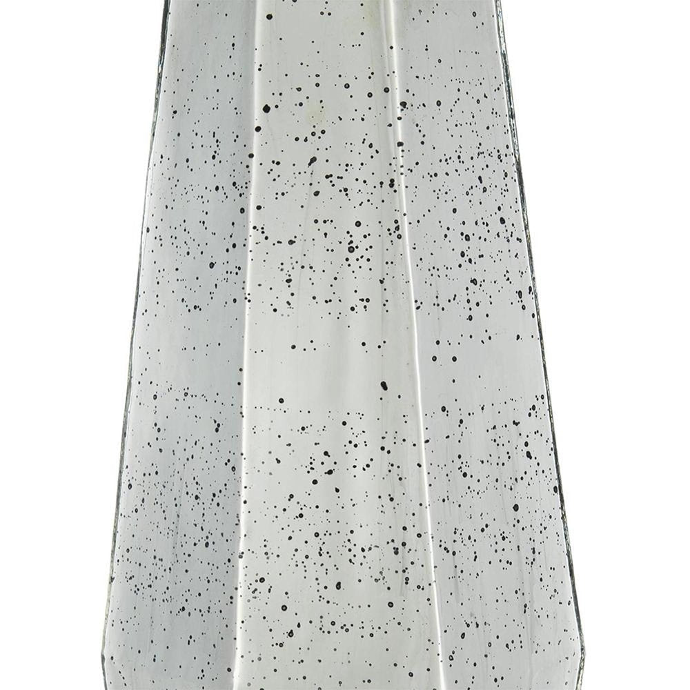 20" Silver Glass Cylinder Table Vase