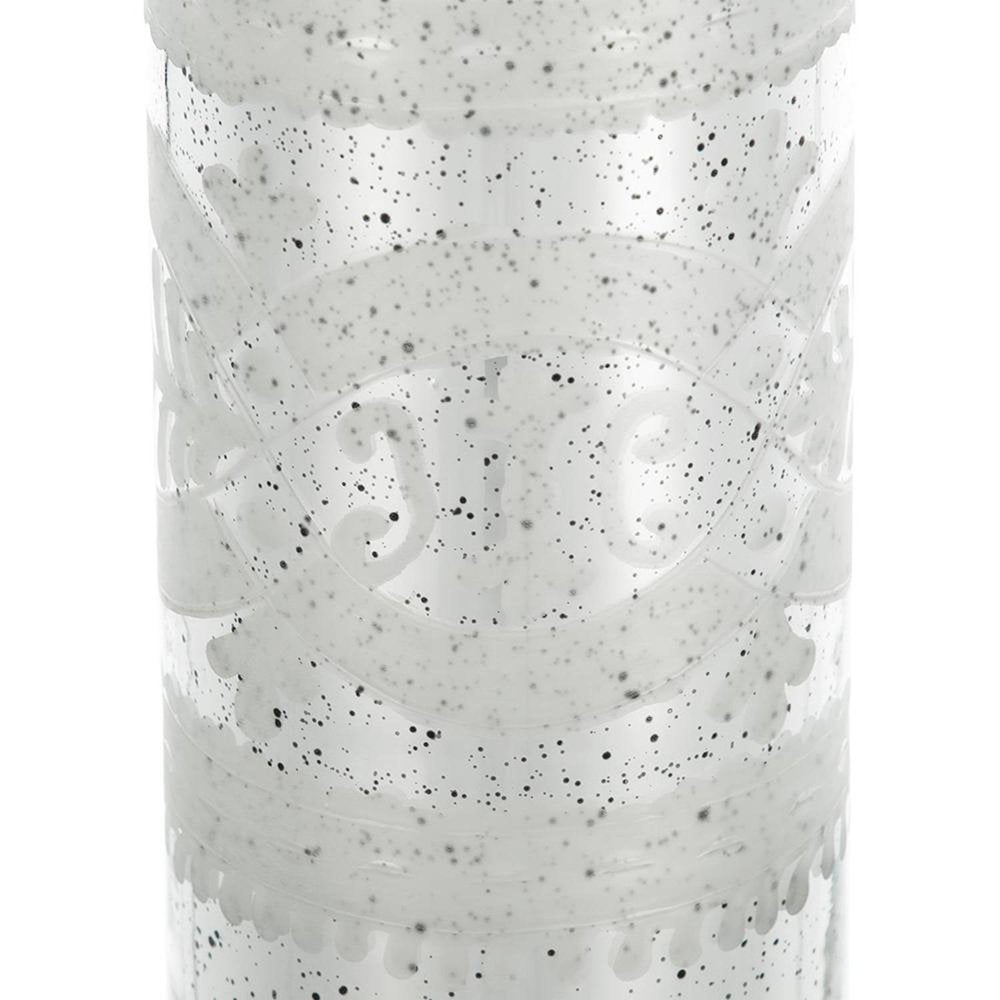 25" Silver Floral Glass Bud Table Vase