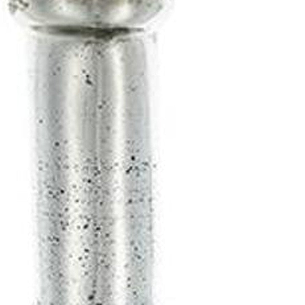 30" Silver Floral Glass Round Table Vase