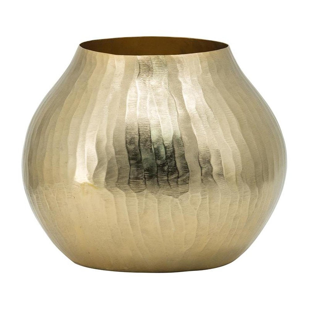 9" Gold Aluminum Round Table Vase