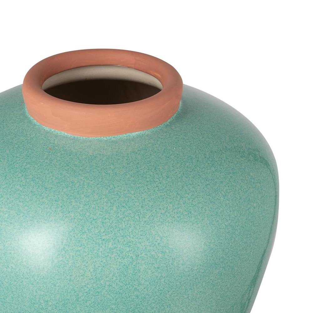 9" Brown Ceramic Round Table Vase