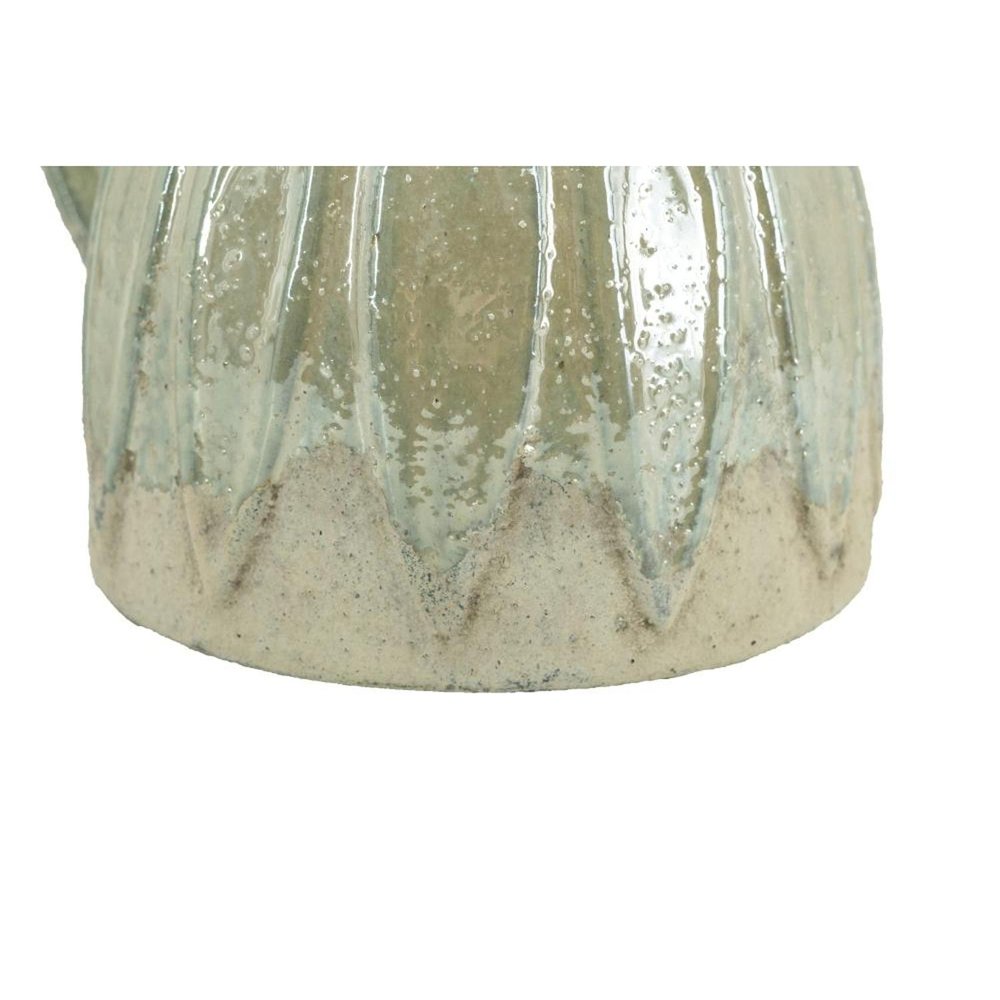 7" Sage And Ivory Ceramic Round Jug Vase