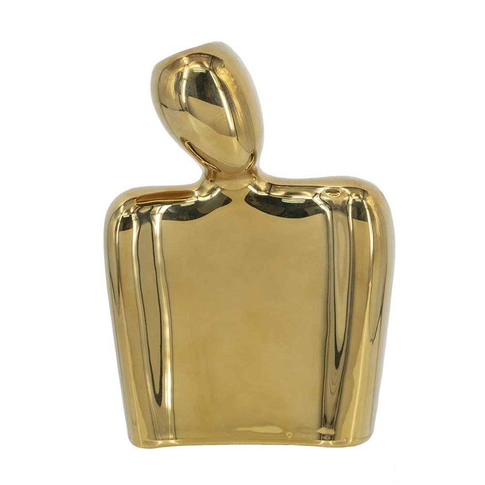 8" Gold Ceramic Table Vase