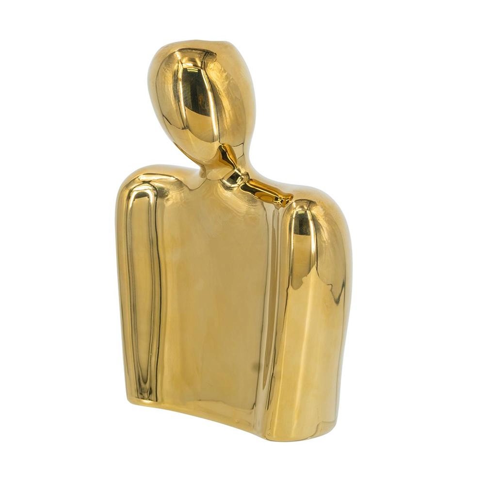 8" Gold Ceramic Table Vase